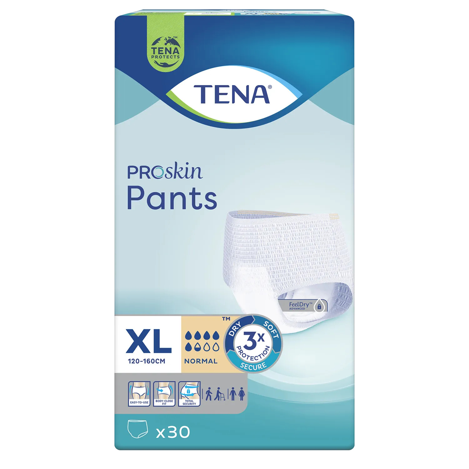 TENA Pants ProSkin Normal XL (120-160 cm) majtki chłonne 30 sztuk