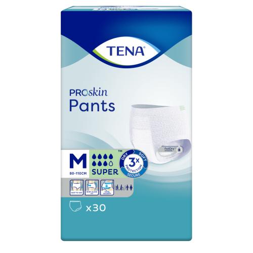 TENA Pants ProSkin Super M (80-110 cm) majtki chłonne 30 sztuk
