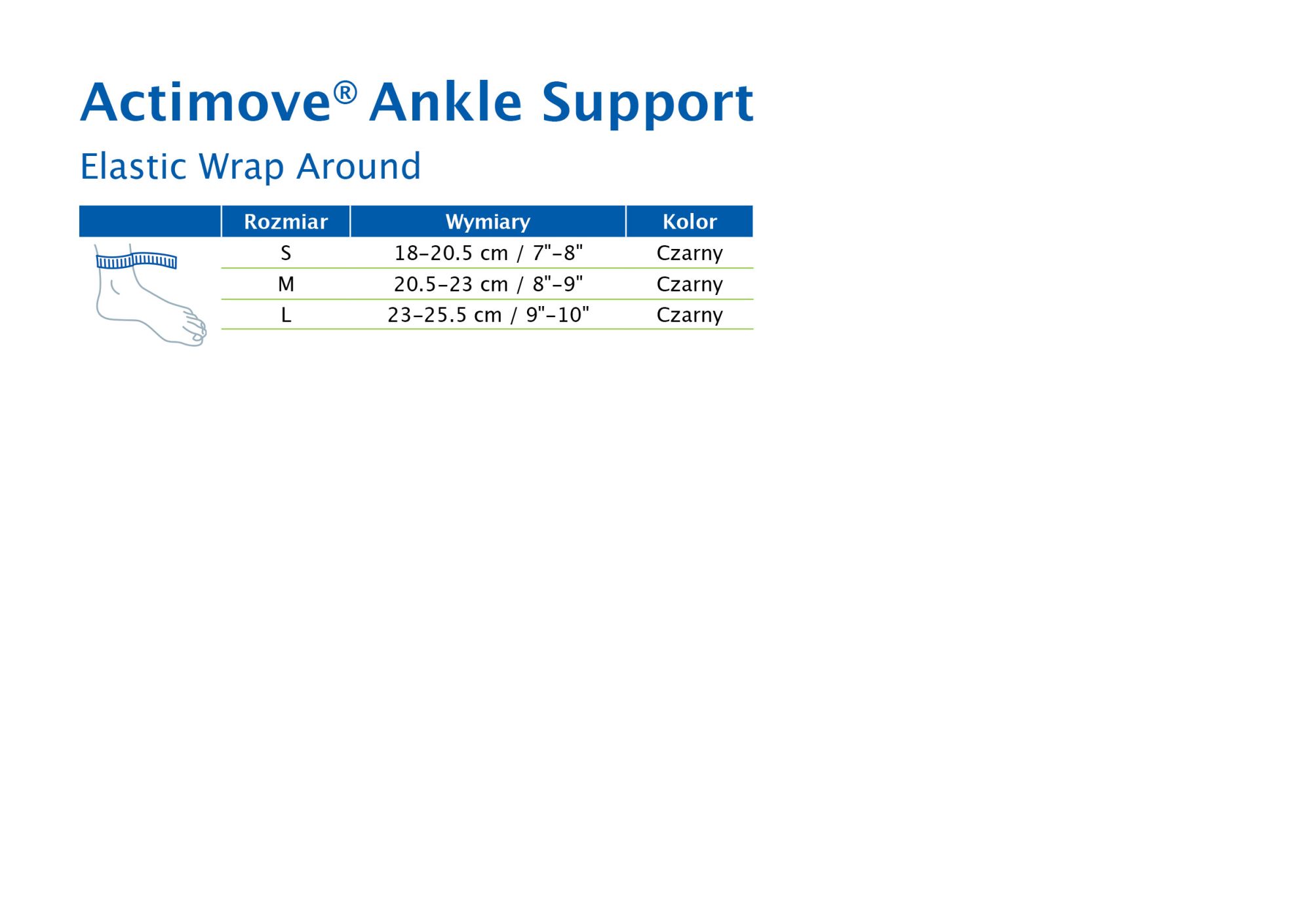 Stabilizator stawu skokowego z elastycznym pasem ACTIMOVE SE Ankle Support - obrazek 3
