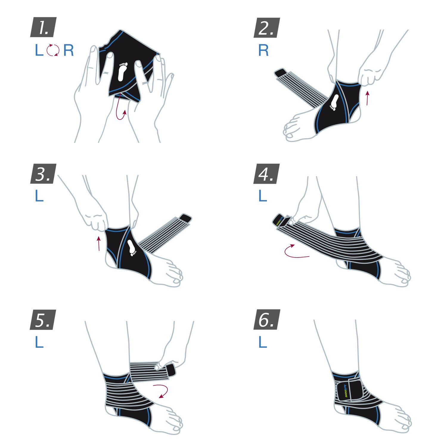 Stabilizator stawu skokowego z elastycznym pasem ACTIMOVE SE Ankle Support - obrazek 2