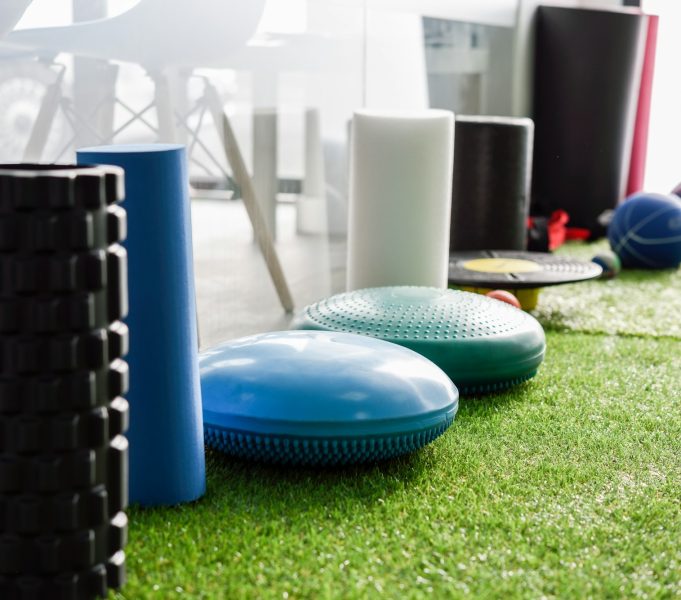 Equipment for rehabilitation in interior of physiotherapy clinic